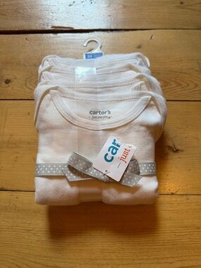 Carter's White Bodysuit 4-Pack with Short Sleeves